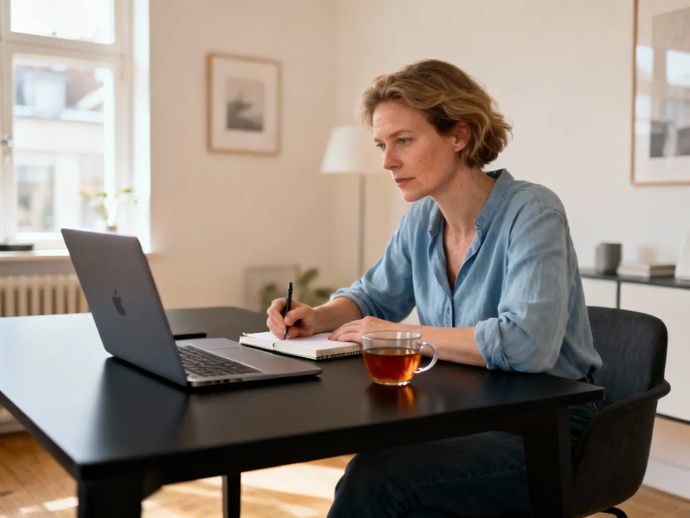 Kandidaat die zich voorbereid op het Wft examen zonder fouten te maken